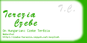 terezia czebe business card